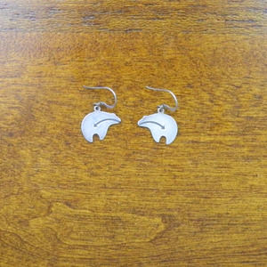 Spirit Bear Dangle Earrings w/ heart line